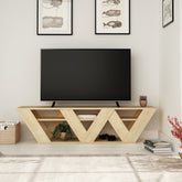 Ralla Modern TV Stand Multimedia Centre With Shelves 158cm - Decortie